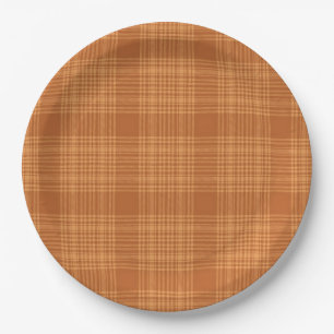 Autumn Plaid Paper Plate