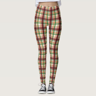 Autumn Plaid Pattern  Leggings