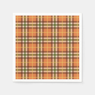 Autumn Plaid Pattern Napkin