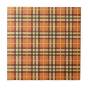 Autumn Plaid Pattern Tile