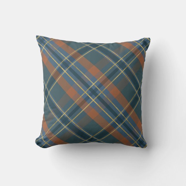 Autumn Plaid  Throw Pillow (Front)