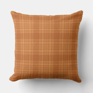 Autumn Plaid Throw Pillow