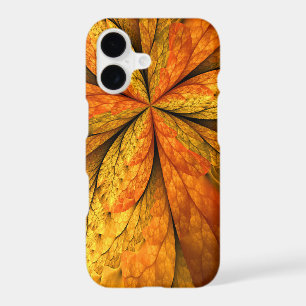 Autumn Plant, Modern Abstract Fractal Art Leaf