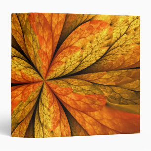 Autumn Plant, Modern Abstract Fractal Art Leaf Binder