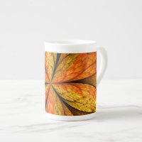 Autumn Plant, Modern Abstract Fractal Art Leaf