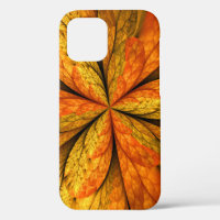 Autumn Plant, Modern Abstract Fractal Art Leaf