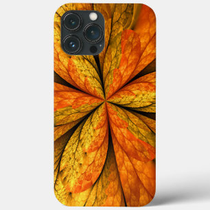 Autumn Plant, Modern Abstract Fractal Art Leaf iPhone 13 Pro Max Case