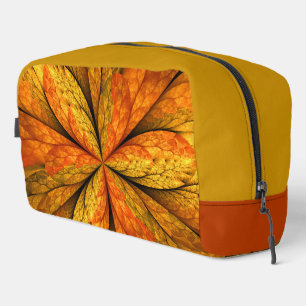 Autumn Plant, Modern Abstract Fractal Art Leaf Dopp Kit