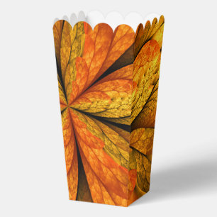 Autumn Plant, Modern Abstract Fractal Art Leaf Favor Box