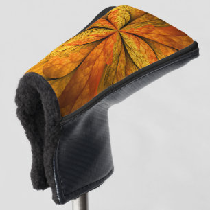 Autumn Plant, Modern Abstract Fractal Art Leaf Golf Head Cover