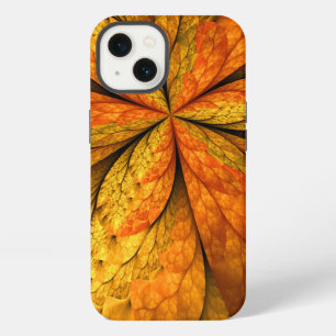 Autumn Plant, Modern Abstract Fractal Art Leaf iPhone 13 Case