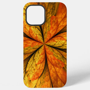 Autumn Plant, Modern Abstract Fractal Art Leaf iPhone 12 Pro Max Case