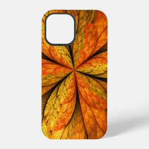 Autumn Plant, Modern Abstract Fractal Art Leaf iPhone 12 Pro Case