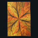 Autumn Plant, Modern Abstract Fractal Art Leaf Kitchen Towel<br><div class="desc">Autumn colours creation with texture, unusual abstract art.
Design for your kitchen towel and more.</div>