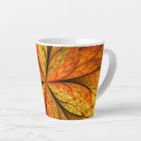 Autumn Plant, Modern Abstract Fractal Art Leaf