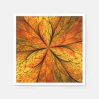 Autumn Plant, Modern Abstract Fractal Art Leaf