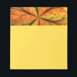 Autumn Plant, Modern Abstract Fractal Art Leaf Notepad<br><div class="desc">Autumn colours creation with texture, unusual abstract art.
Design for your notepad and more.</div>
