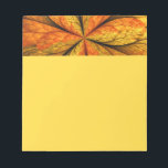 Autumn Plant, Modern Abstract Fractal Art Leaf Notepad<br><div class="desc">Autumn colours creation with texture, unusual abstract art.
Design for your notepad and more.</div>