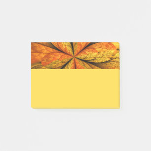 Autumn Plant, Modern Abstract Fractal Art Leaf Post-it Notes