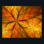 Autumn Plant, Modern Abstract Fractal Art Leaf Poster<br><div class="desc">An autumn plant with texture,  unusual Fractal Art.
Design for your poster and more.</div>