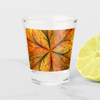 Autumn Plant, Modern Abstract Fractal Art Leaf