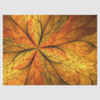 Autumn Plant, Modern Abstract Fractal Art Leaf