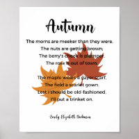 Autumn Poem by Emily Elizabeth Dickinson