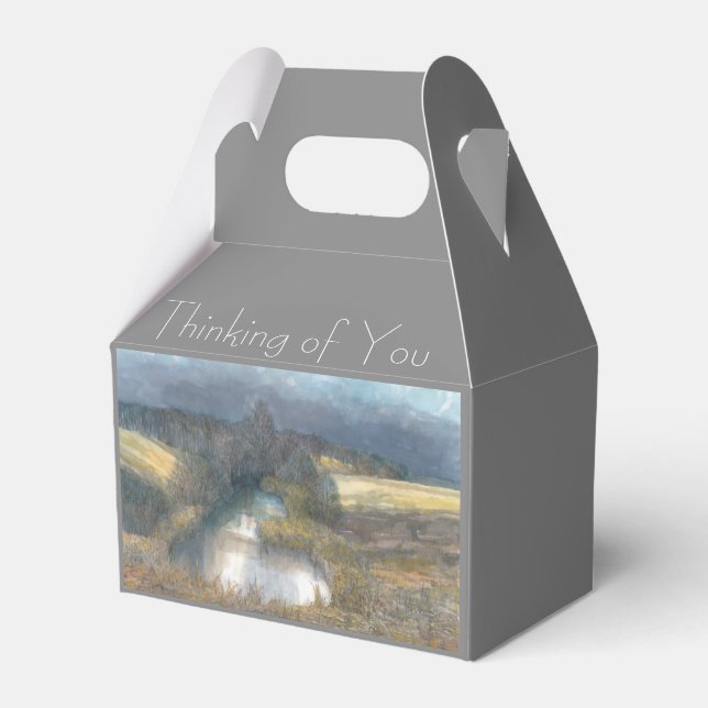 autumn pond favor box (Front Side)