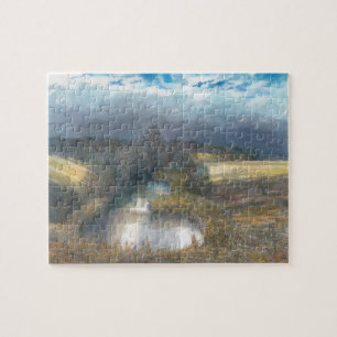 autumn pond jigsaw puzzle