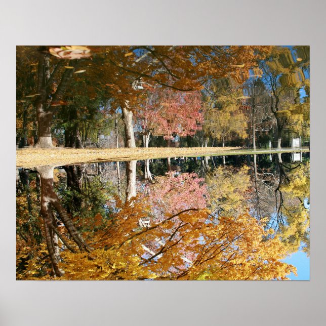 Autumn Pond, Landscape, Upside Down Poster (Front)