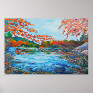 Autumn Pond Poster