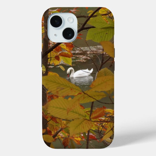 Autumn Pond with Swan Case-Mate iPhone Case (Back)