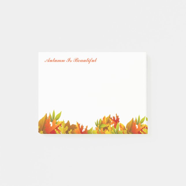 Autumn Post Notes-Autumn Is Beautiful Post-it Notes (Front)