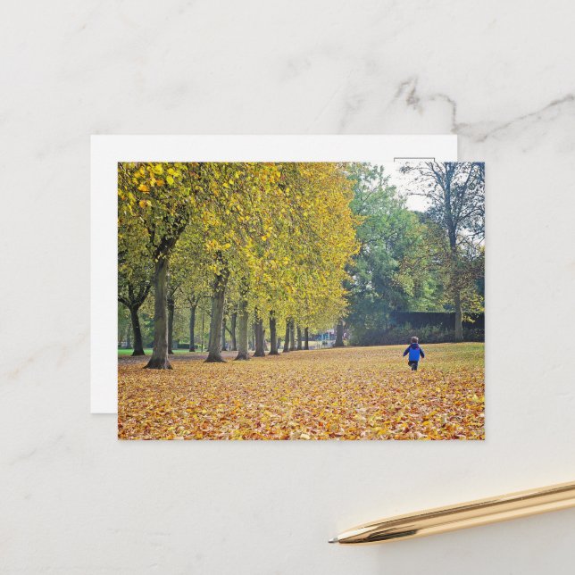 Autumn Postcard - United Kingdom (Front/Back In Situ)