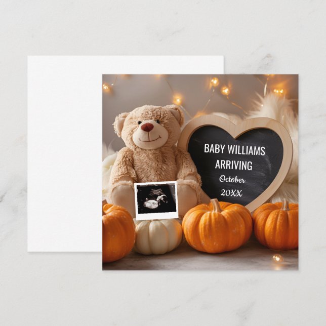 Autumn Pregnancy Announcement Social Media (Front/Back)