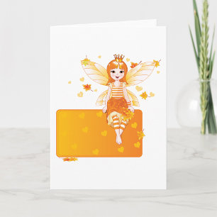 Autumn Princess Fairy Greeting Card