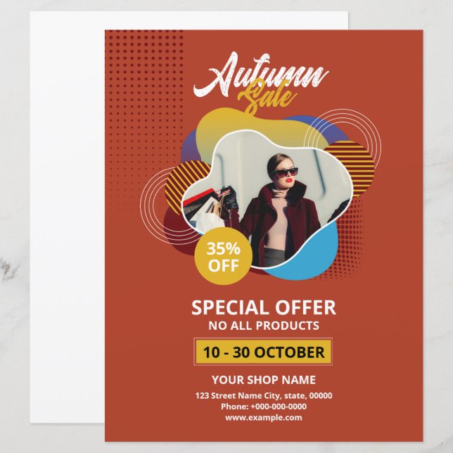 Autumn Promotional Sale Flyer Template (Front/Back)