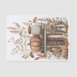 Autumn Pumpkin and Flowers Fall Decoupage Tissue Paper