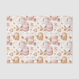 Autumn Pumpkin and Flowers Fall Decoupage Tissue Paper