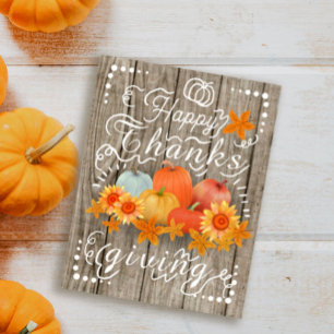 Autumn Pumpkin Ash Pine Holiday Card