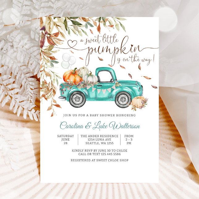 Autumn Pumpkin Baby Shower Invitation (Creator Uploaded)