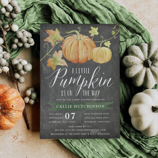 Autumn Pumpkin Baby Shower Invitation (Creator Uploaded)