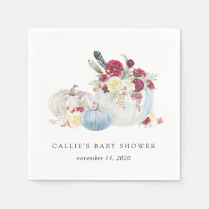 Autumn Pumpkin Baby Shower Napkin