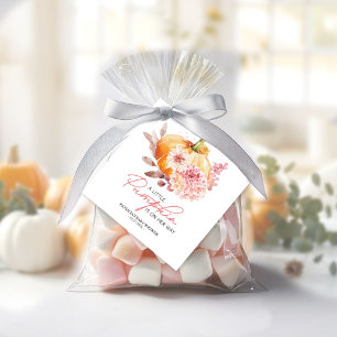 Autumn Pumpkin Baby Shower Personalized Favour Tags