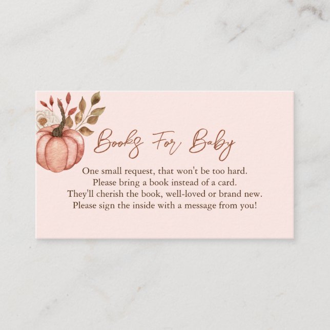 Autumn Pumpkin Books for Baby Enclosure Card (Front)