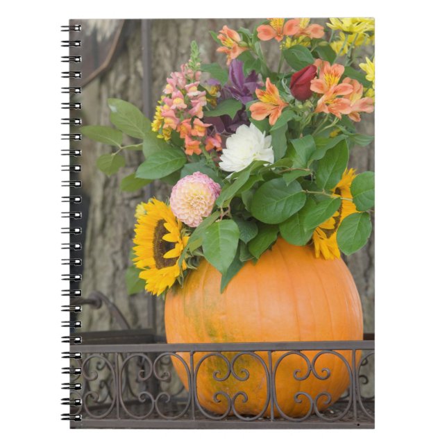 Autumn Pumpkin Bouquet Notebook (Front)