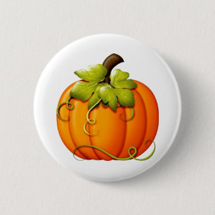 Autumn Pumpkin Button