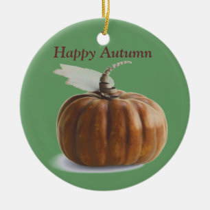 Autumn Pumpkin Ceramic Ornament