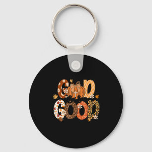 Autumn Pumpkin Christian Thanksgiving Faith God Is Keychain