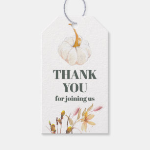 Autumn Pumpkin Cross Women's Thank You Gift Tags